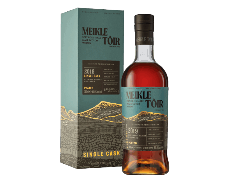 Meikle Toir Speyside Peated single malt whisky single cask exclusives